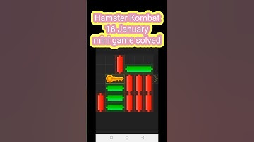16 January Hamster Kombat mini game daily key🗝️ puzzle solved unlock key#hamsters #hamsterkey