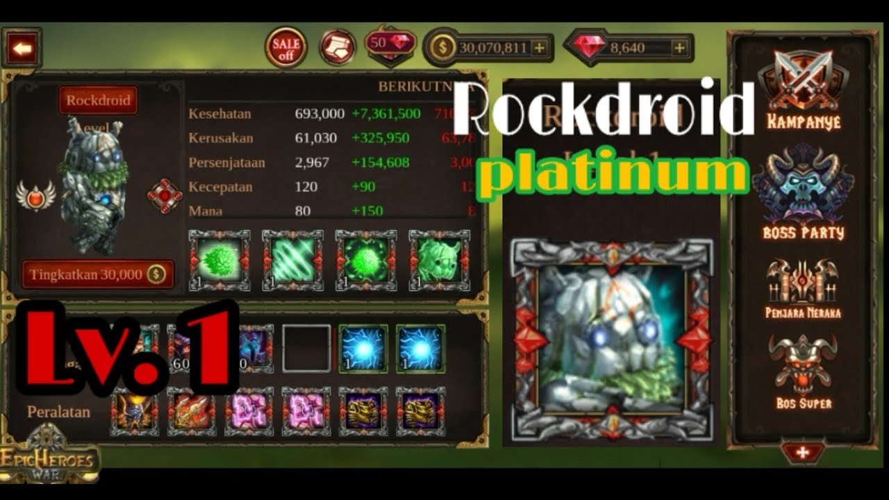 Rockdroid platinum [ Epic Heroes War]