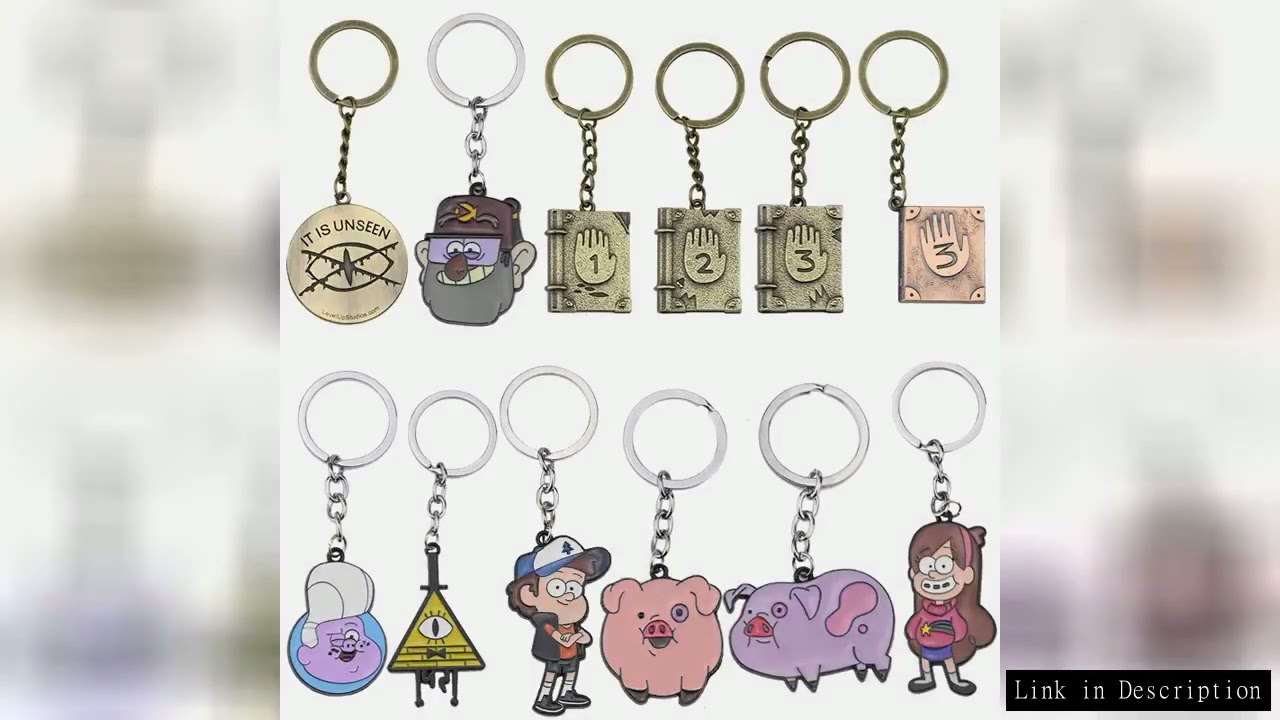 Movie Gravity Falls Keychain The Town Choker Brown Keyring Cute Pig and Book Styling Cartoon Charact