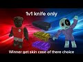 1v1 Knife Only Roblox Rivals Best Of 3 Winner Gets skin case Of there choice #roblox #robloxrivals 