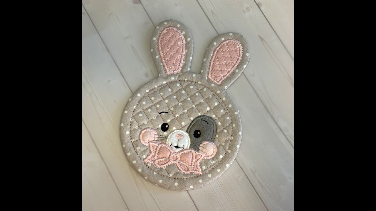 Bunny Rabbit Mug Rug Tutorial