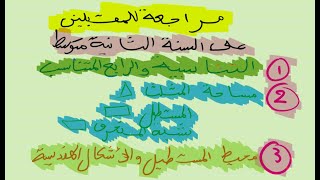 أقوى مراجعة للمقبلين على السنة الثانية متوسط الجزء الرابع والأخير(هندسة و تنظيم المعطيات) 2022