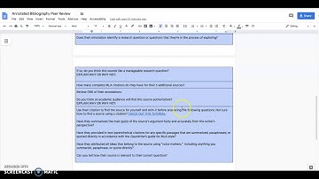 How to Use GoogleDocs for Peer Review