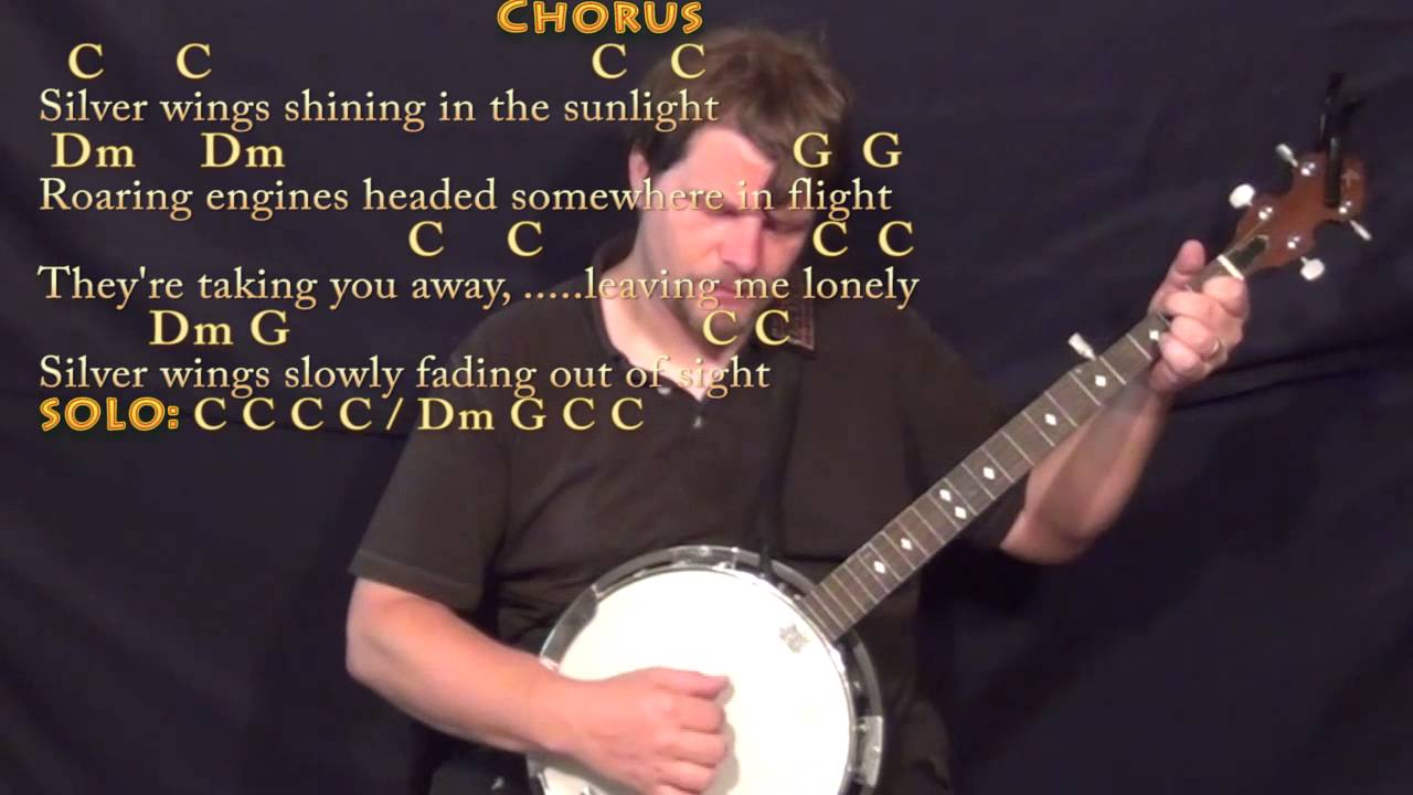 Silver Wings (Merle Haggard) Banjo Cover Lesson in C with Chords/Lyrics