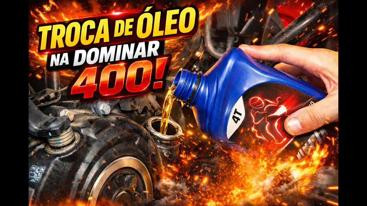 TROCA DE OLÉO NA DOMINAR 400/ NS 400.