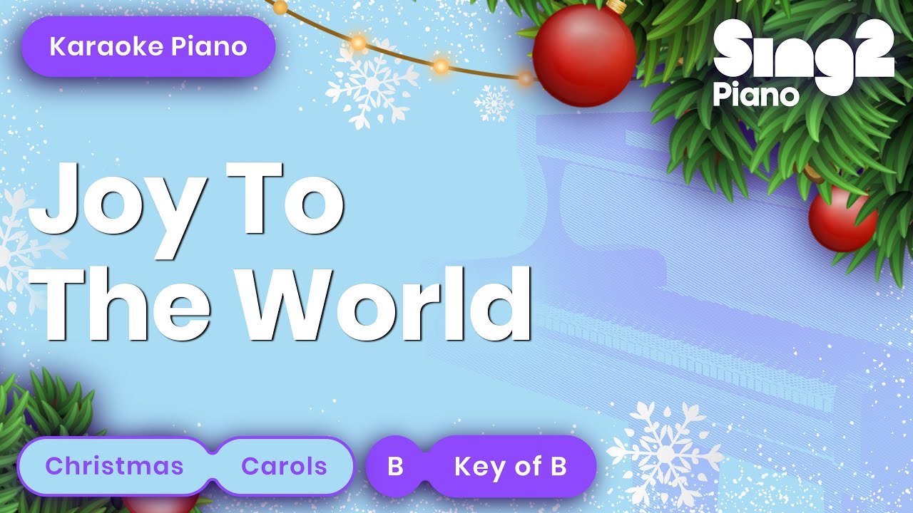 Joy to the World (Piano Karaoke) YouTube
