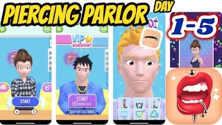 Piercing Parlor Game Gameplay Walkthrough Day 1-5 Lip, Nose, Eyebrow Piercing Makeover (iOS-Android) screenshot 1