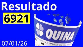 Quina De Hoje 6921 Resultado Quina Concurso 6921