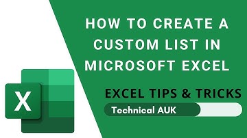 How to Create Custom Lists in Microsoft Excel || Microsoft Excel Tips & Tricks