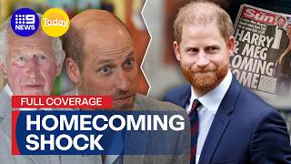 Royals 'blindsided' by Harry and Meghan's move back to UK | 9 News Australia