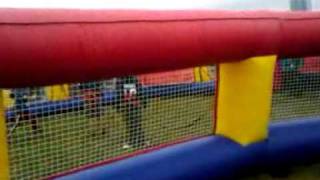 Gigantic Human Foosball Inflatable Attraction for Rent by Castle Party Rentals