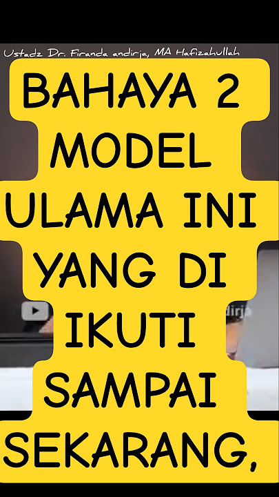 THE DANGER OF THESE 2 MODELS OF CLAIMANTS THAT ARE FOLLOWED UNTIL NOW, Ustadz Dr. Firanda andirja...