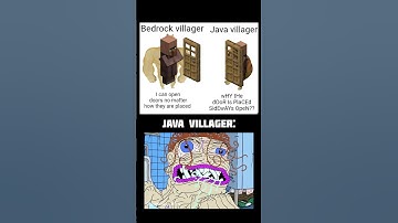 Bedrock vs Java villager😱 #minecraft #memes #shorts