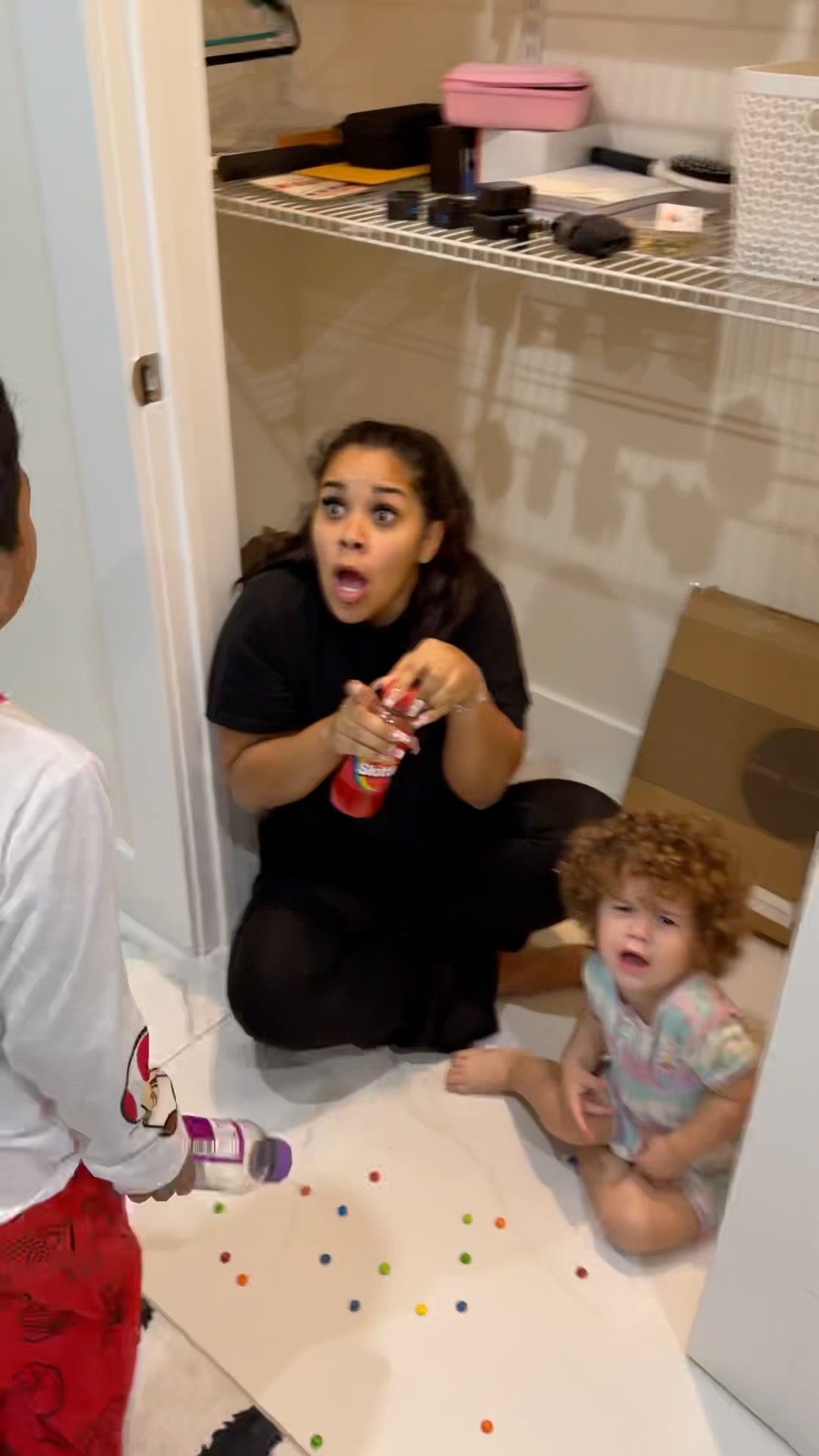 Mom and daughter get caught with all the candy \u0026 skittle drinks #shorts