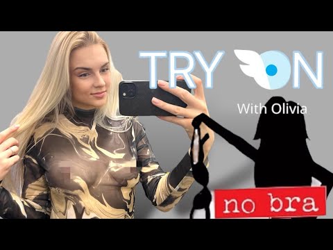 [4K] Transparent Dresses Haul with Olivia | See through Try on