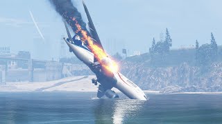 B787 Pilot Lands On Water After Engine Explosion | GTA5 by airddiction 1,694 views 5 days ago 3 minutes, 56 seconds