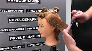 Short Shaggy haircut with disconnection layers. Step-by-step video lesson by Pavel Okhapkin.