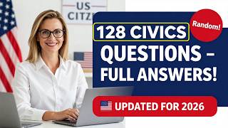 2026 RANDOM, FAST, ONE EASY USCIS Answer 128 Questions Civics Test US Citizenship Official Interview