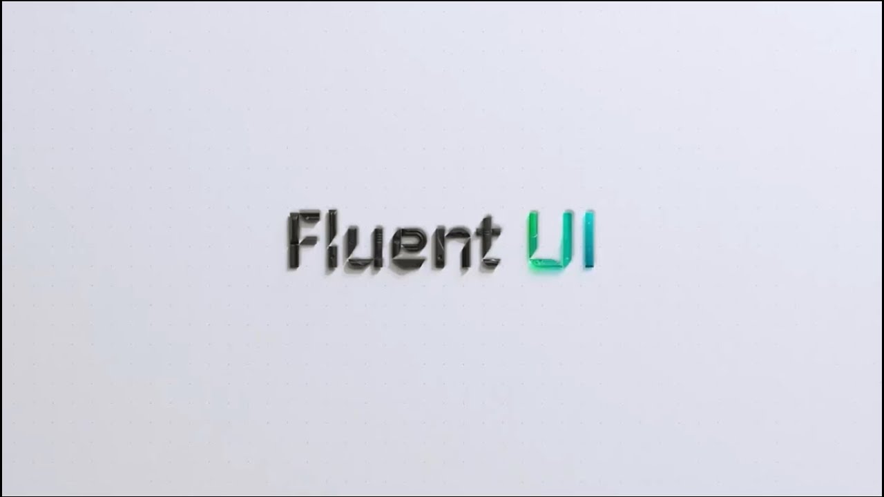 Microsoft Fluent UI Introduction - YouTube