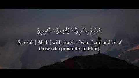 { وَلَقَدْ نَعْلَمُ أَنَّكَ يَضِيقُ صَدْرُكَ بِمَا يَقُولُونَ } سورة الحجر / هزاع البلوشي