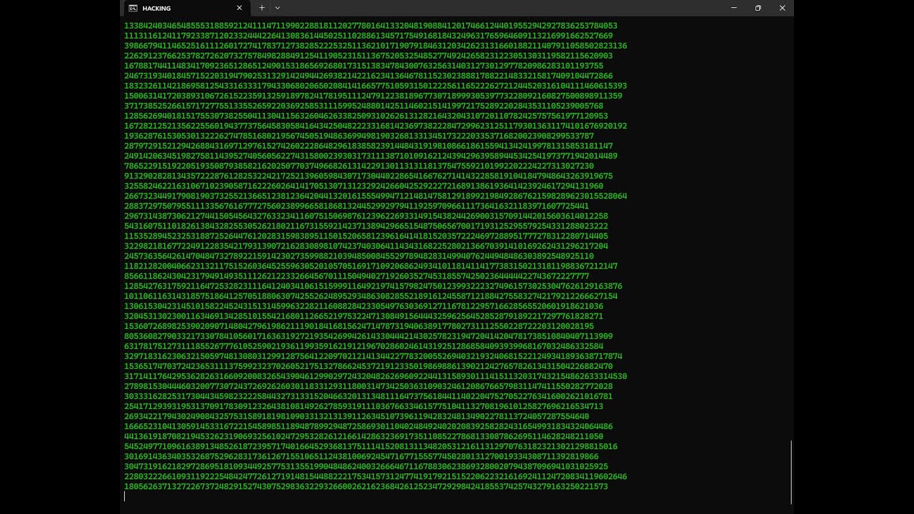 simple matrix/hacking script - YouTube