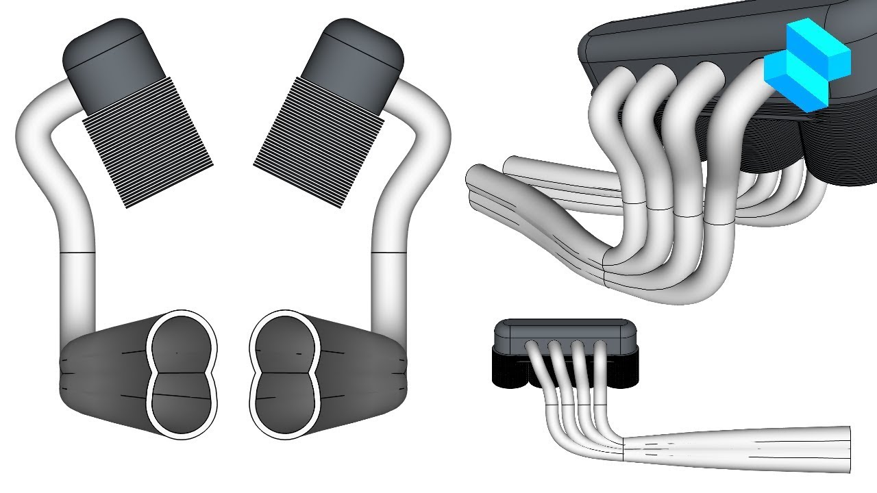 Exhaust pipes | Advanced 3D modeling tutorial | Shapr3D - Exhaust pipes | Advanced 3D modeling tutorial | Shapr3D