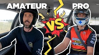 Who Is Faster?? Amateur vs Pro // TRACK BATTLE