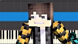 Video thumbnail of "Minecraft Song - Hacker ♫ Learn How To Play Piano and Minecraft Songs Tutorial Synthesia"