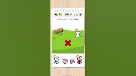 Brain Test Level 97 Help me catch that rabbit Answer