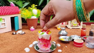 Miniature Mango Falooda | Falooda Recipe | Miniature Cooking | Mini Cooking | Mini Food Inn