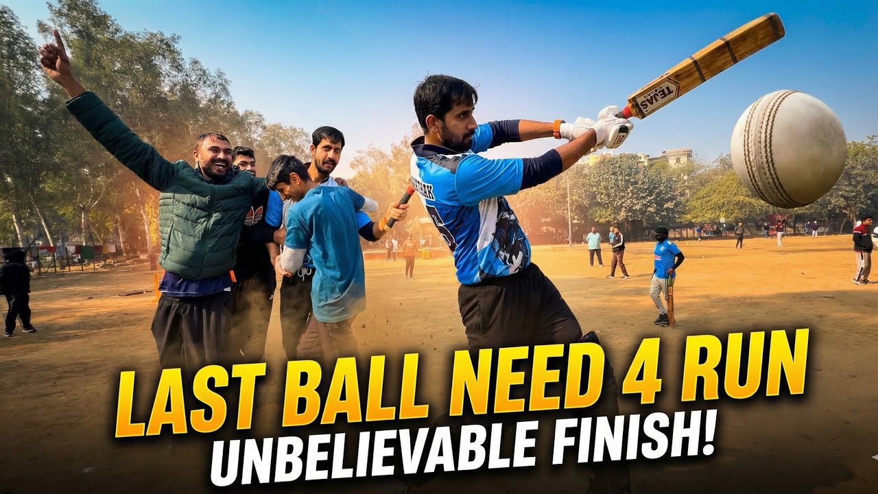 1 Ball, 4 Run, Full Tension 😱 | Thriller Finish 🔥|Vlog Video