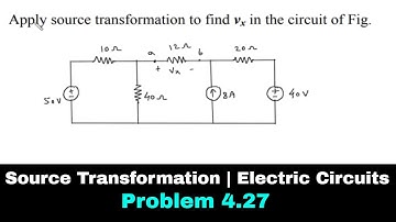 Brontransformatie | Elektrische circuits | Probleem 4.27 | Elektrotechniek