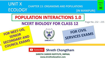 Population Interactions 1.0 | Predation & Competition | Class 12 Biology | Chapter 13 | NCERT | NEET