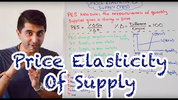 Y1 12) Price Elasticity of Supply (PES)