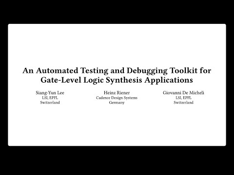 [IWLS'22] An Automated Testing and Debugging Toolkit for Gate-Level Logic Synthesis Applications