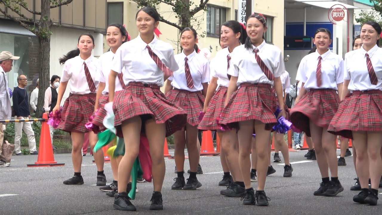 中京高校保育class『love kids』チア 津まつり 安濃津よさこい 津中央郵便局前会場 2023.10.8