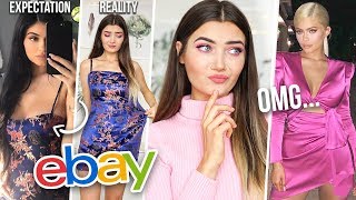 TRYING ON KYLIE JENNER'S OUTFITS FROM EBAY... WAS IT WORTH IT!? видео