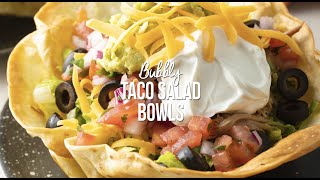 Bubbly Taco Salad Taco Shell Bowls screenshot 3