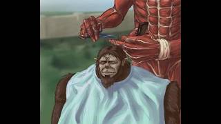 Attack on Titan Colossal Titan Transformation Test ft. Barbershop (Bertholdt Hoover)