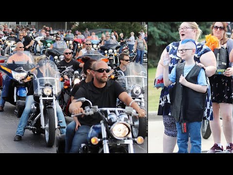 Motorcycle Riders Show Up to Birthday Party for Wisconsin Boy With Autism