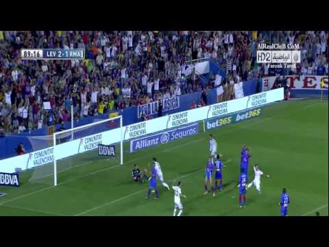 آخر 10 دقائق مجنونة من مباراة ريال مدريد و ليفانتي 5 10 2013 علي سعيد الكعبي 