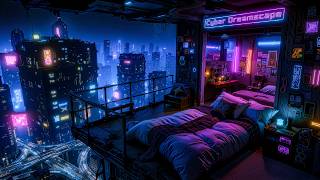 Cyber Bedroom | Rainy Night by Neon Lights | Ambient Mystery and Relaxing City | 4K [8 Hours] Net Worth