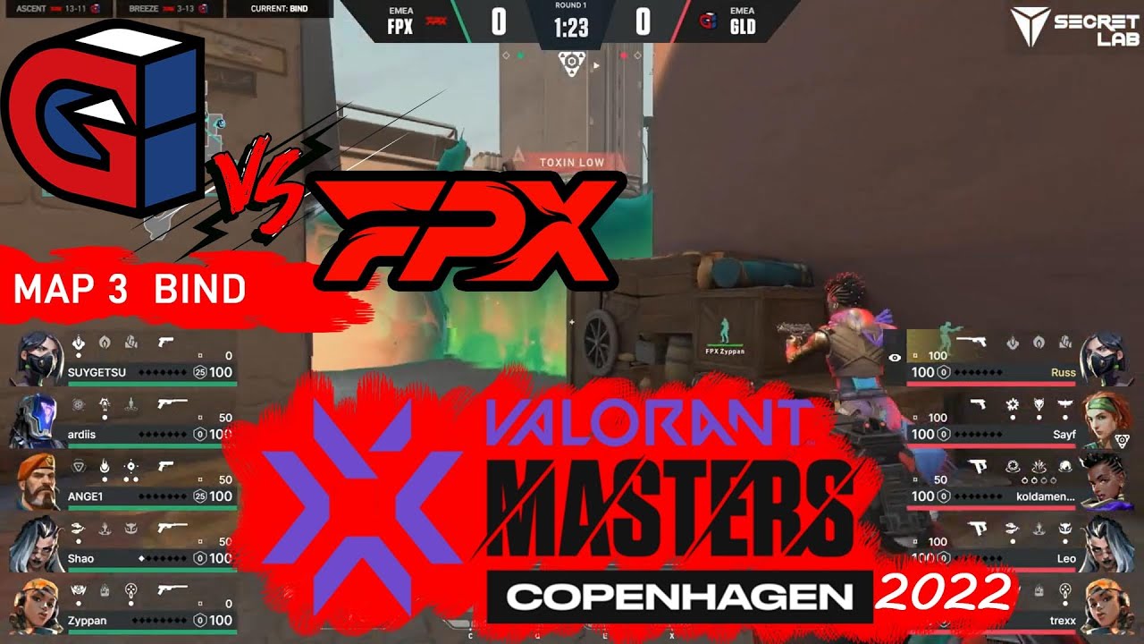Guild vs FPX VCT Masters Copenhagen 2022 Lower Bracket Day 7 Map 3