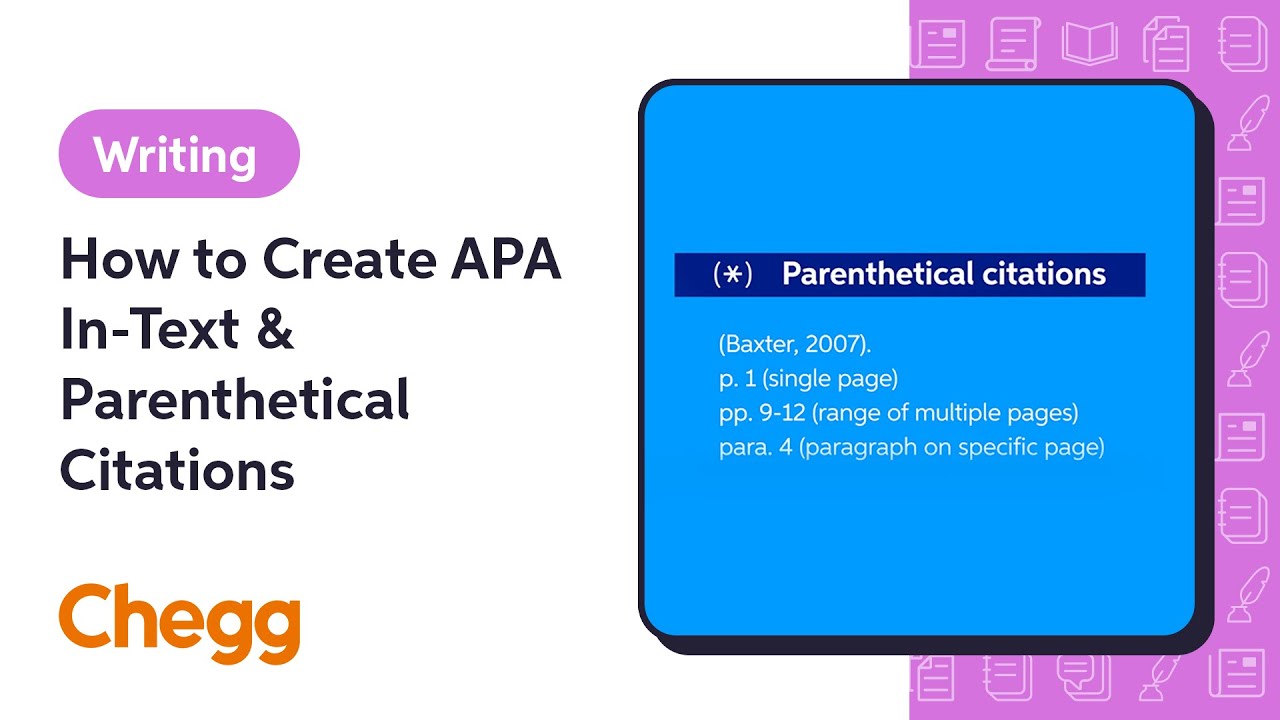 Easybib S Guide To Apa Parenthetical Citations