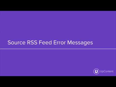 RSS Source Feed Errors