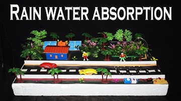 Rain absorption road school project ! Rain water harvesting in road ! Water absorbing road project