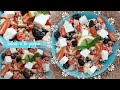 Salade  la grecque recette facile rapide feta olives pois chiches tomates
