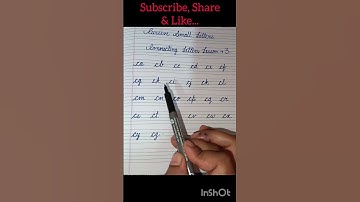 #Cursive Small Connecting Letters for Begginers ca To cz##Lesson-3#
