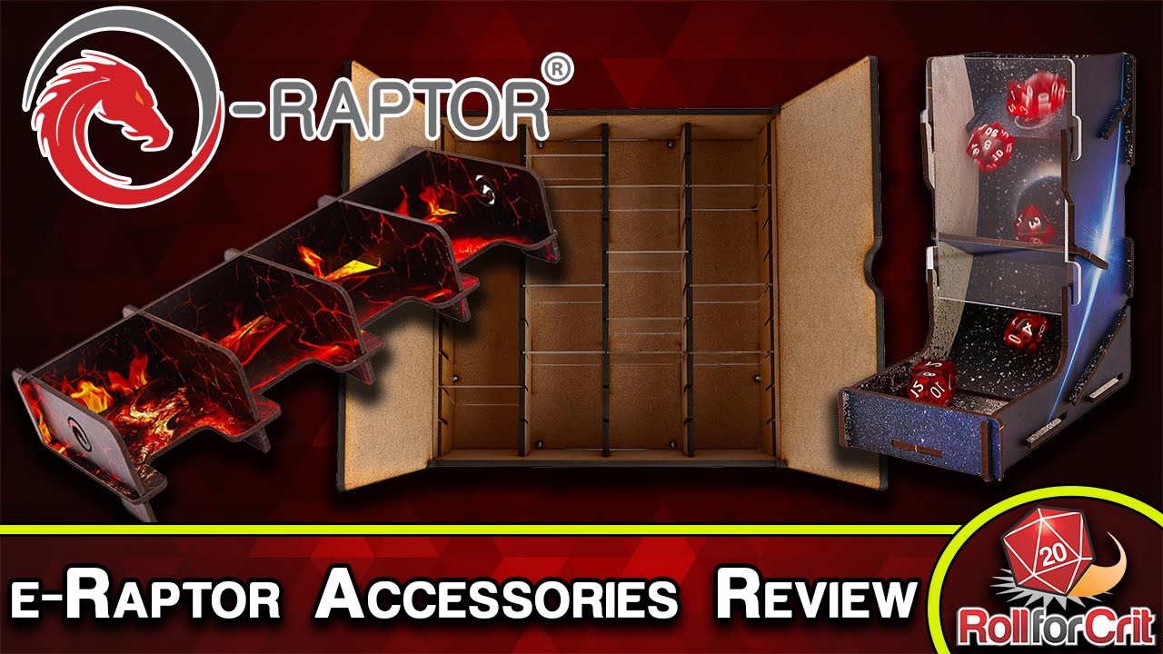 e-Raptor Accessories Review | Card Holder, Dice Tower, + More