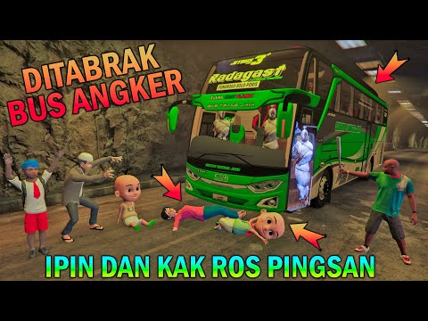 IPIN & KAK ROS DITABR4K BUS ANGKER GENTAYANGAN DI TEROWONGAN, BOCIL KAGET - GTA 5 BOCIL SULTAN